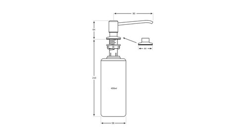 Dispensador para jabón líquido de 400 ml - Primagran