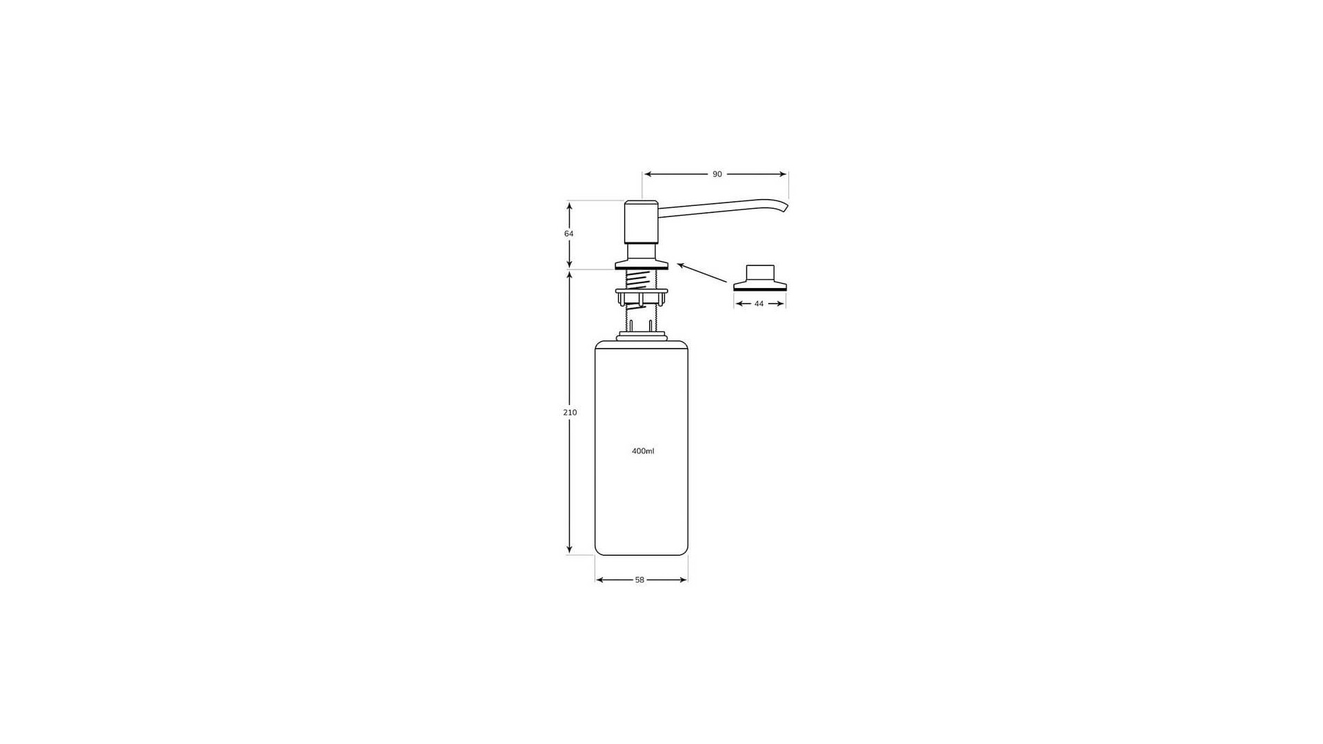 Dispensador para jabón líquido de 400 ml - Primagran