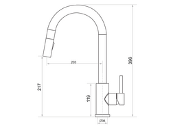 Grifo de cocina sin contacto con caño extraíble 2 tipos de chorro Primagran 9110 Sensor Touch