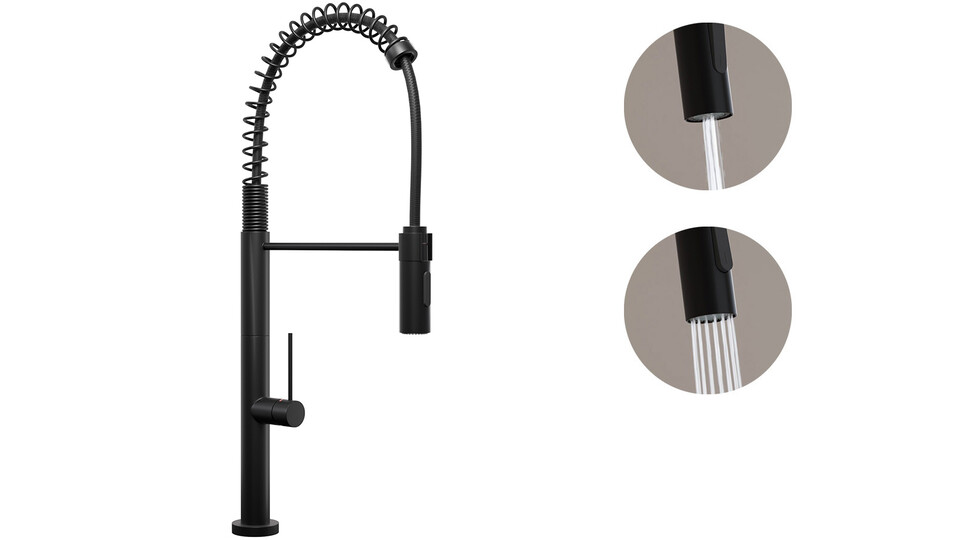 Grifo de cocina con caño flexible y 2 tipos de chorro Primagran 7020
