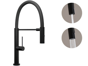 Grifo de cocina con caño flexible y 2 tipos de chorro Primagran 7020