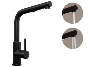 Grifo de cocina con caño extraíble y 2 tipos de chorro Primagran 3010
