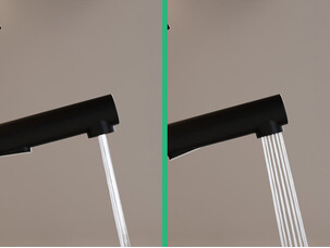 Grifo de cocina con caño extraíble 2 tipos de chorro Primagran 2010