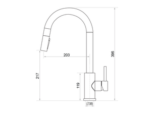 Grifo de cocina 3en1 con caño extraíble Primagran 9310