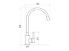 Grifo de cocina con caño flexible FLEX Primagran 6020